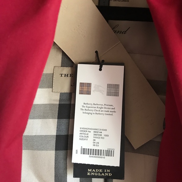 Burberry Trench Coat Red size 04 - Picture 2 of 10